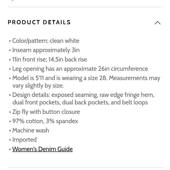 NWT 7 For All Mankind High-Waisted Cutoff in Clean White - Picture 7 of 7